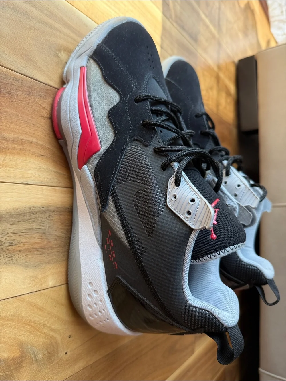 Jordan Men's Black, White & Pink Athletic Shoes
